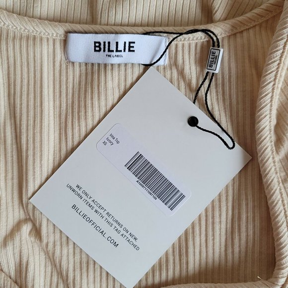 XS Long Sleeve Irina Top Billie the Label, Lightweight Ribbed Tencel, Stretch - Picture 5 of 8